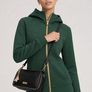 Jessica Simpson Black Crossbody Bag with Gold Details